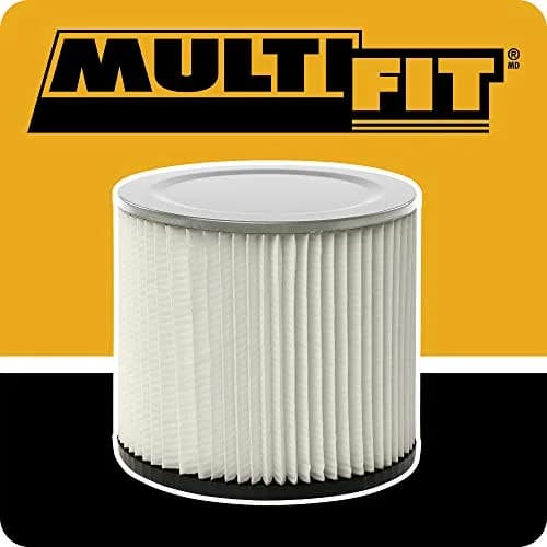 MULTI FIT VF2007TP Standard 5 Gal. and Larger Wet Dry Shop Vacuum Filters | Reusable Pleated Cartridge for 5+ Gallon Vacuums thumbnail 2