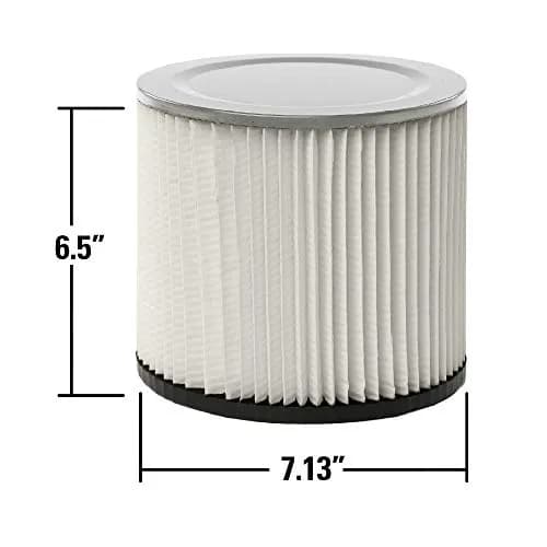 MULTI FIT VF2007TP Standard 5 Gal. and Larger Wet Dry Shop Vacuum Filters | Reusable Pleated Cartridge for 5+ Gallon Vacuums thumbnail 3