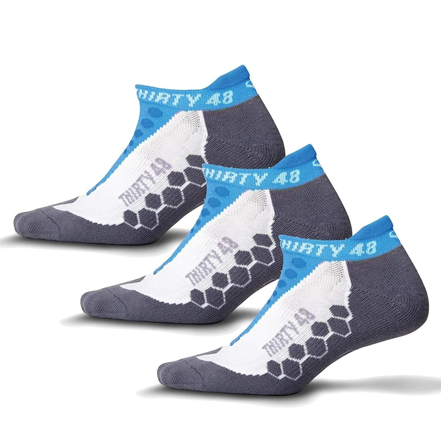 Thirty48 Running Socks for Men and Women Features Coolmax Fabric That Keeps Feet Cool & Dry - 1 Pair or 3 Pairs
