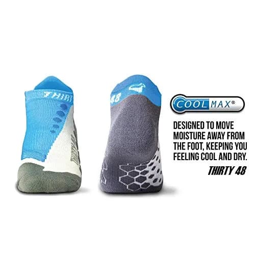 Thirty48 Running Socks for Men and Women Features Coolmax Fabric That Keeps Feet Cool & Dry - 1 Pair or 3 Pairs thumbnail 2