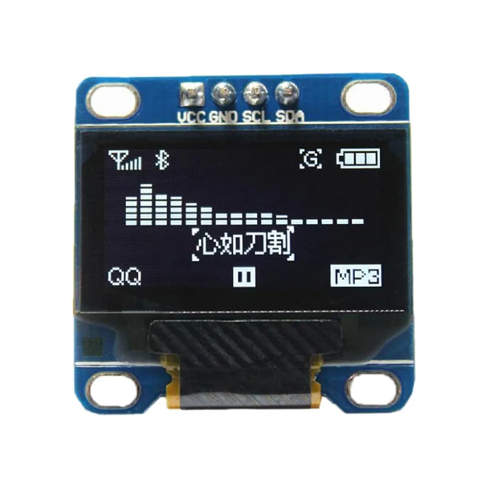 DIYmall 0.96" OLED Module I2C IIC Serial 128X64 OLED Display Module SSD1306 Driver for Arduino 51 MSP420 STIM32 SCR Raspberry PI (1pc X Blue) — 1pc X White
