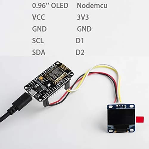 DIYmall 0.96" OLED Module I2C 128x64 Display for Arduino, Raspberry Pi | 3.3-5V, White thumbnail 5