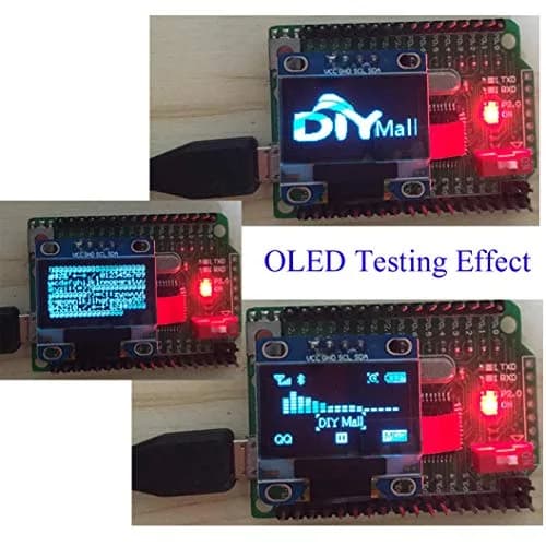DIYmall 0.96" OLED Module I2C IIC Serial 128X64 OLED Display Module SSD1306 Driver for Arduino 51 MSP420 STIM32 SCR Raspberry PI (1pc X Blue) thumbnail 4