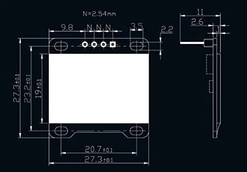 DIYmall 0.96" OLED Module I2C IIC Serial 128X64 OLED Display Module SSD1306 Driver for Arduino 51 MSP420 STIM32 SCR Raspberry PI (1pc X Blue) thumbnail 5