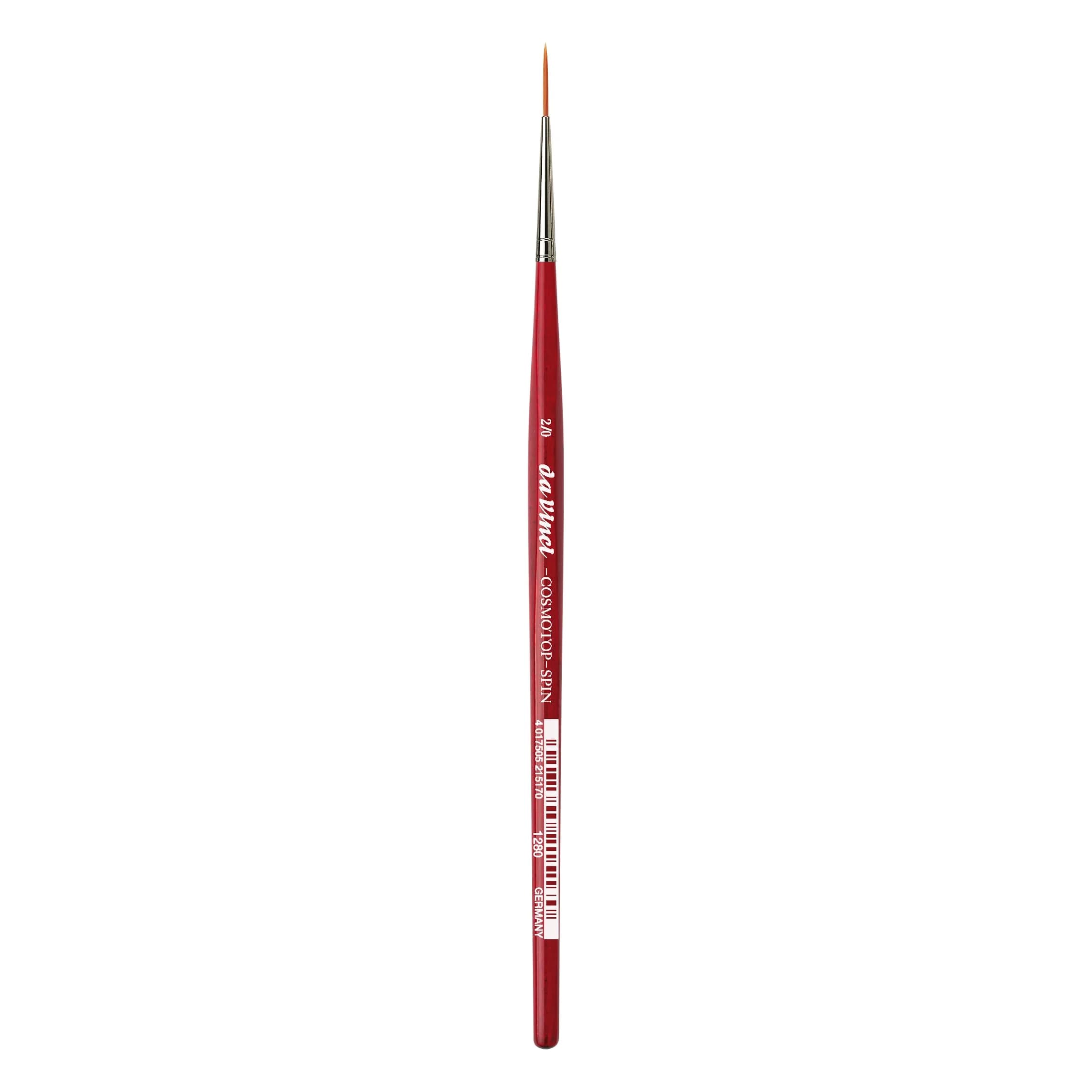 da Vinci Watercolor Series 5580 CosmoTop Spin Paint Brush, Size 4 | Synthetic Round Brush for Watercolor & Acrylic — Size 2/0