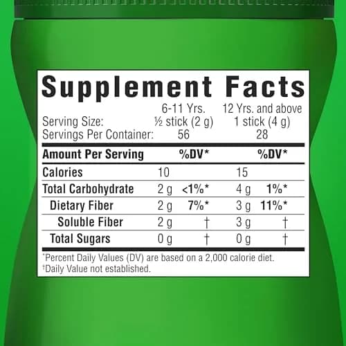 Benefiber On The Go Prebiotic Fiber Supplement Powder 196g (5.82 oz) | Digestive Health Support thumbnail 8