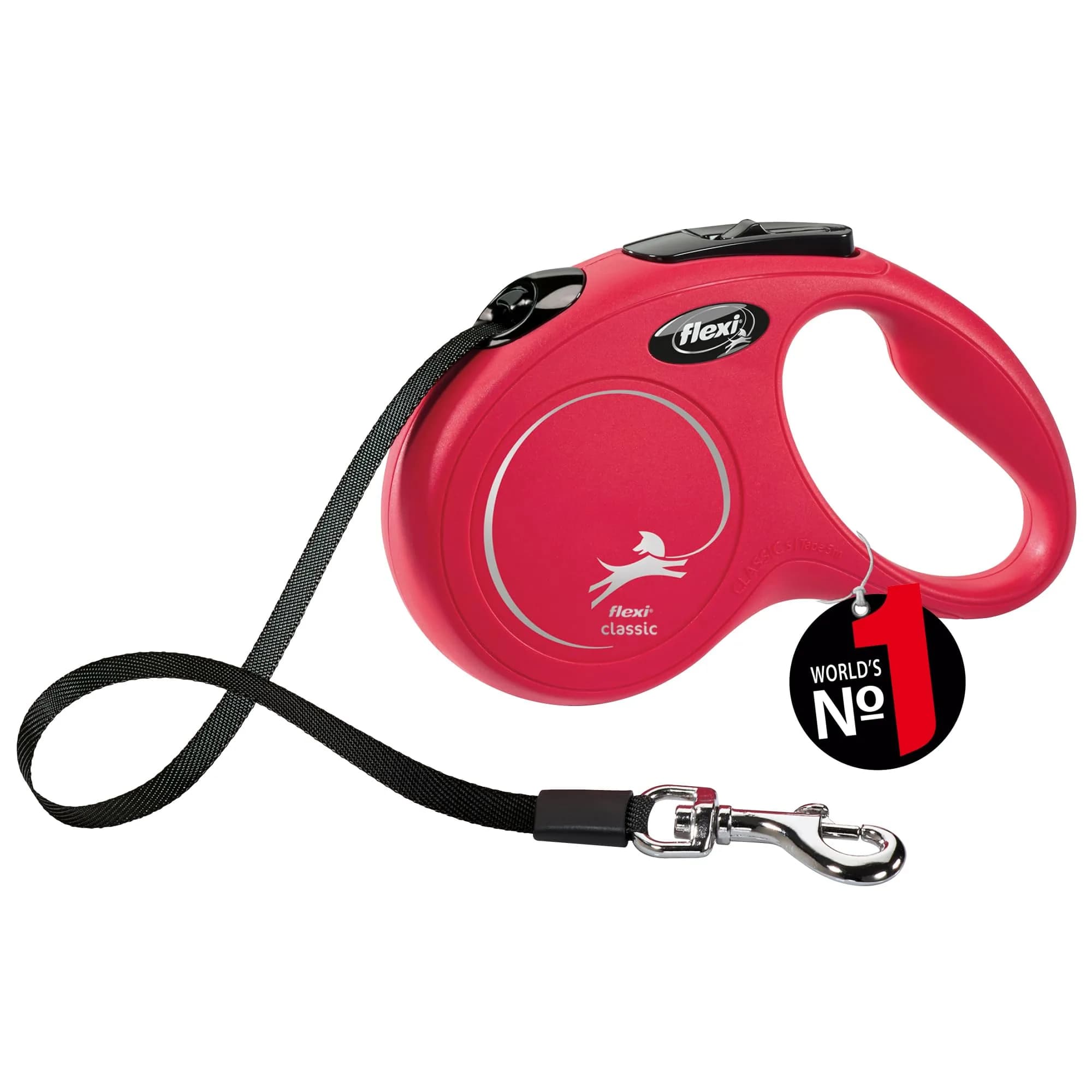 FLEXI Automatic Leash Flexi New Classic Tape S 5m | Perfect for small dogs up to 15kg — Multi