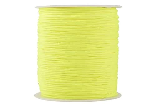KONMAY Braided Nylon Beading Cord 1.5mm (137m) | Strong, Non-Stretch, Neon Yellow thumbnail 1