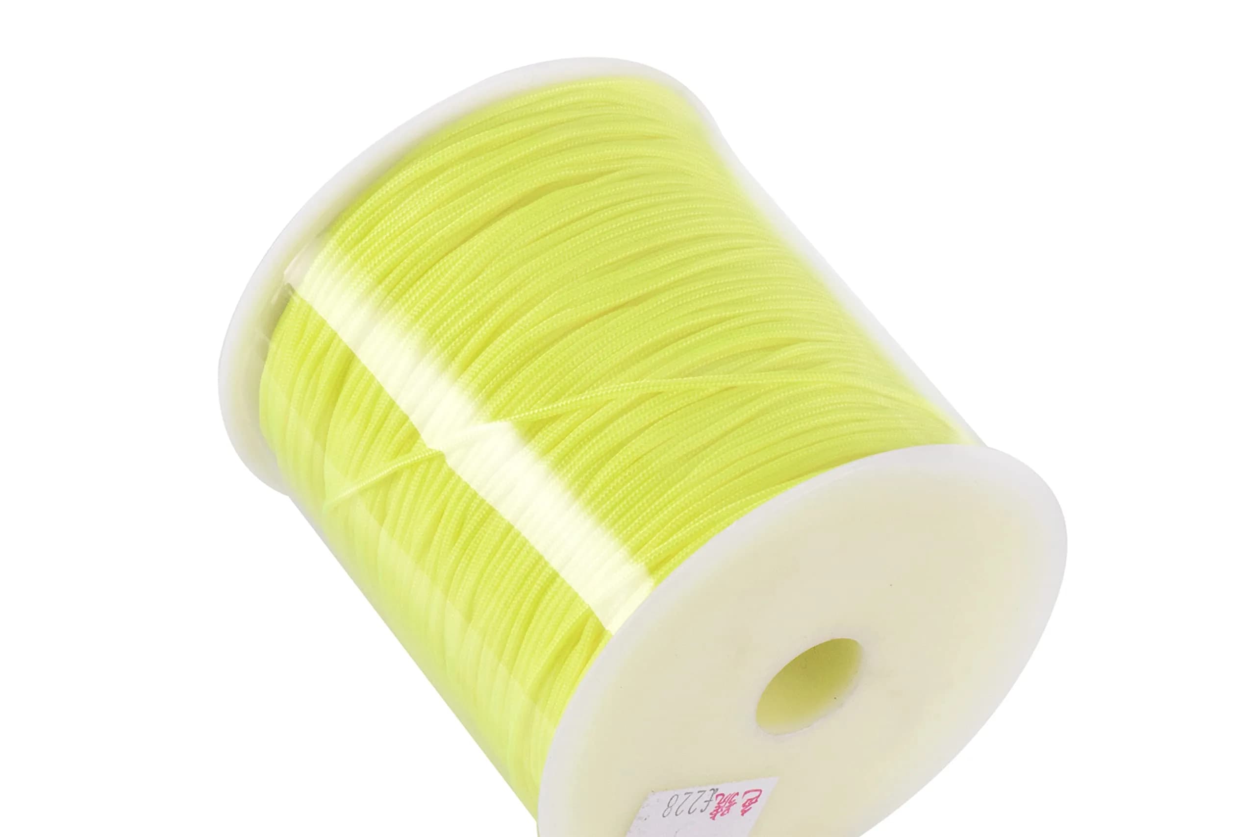 KONMAY Braided Nylon Beading Cord 1.5mm (137m) | Strong, Non-Stretch, Neon Yellow - view 4