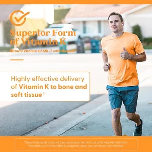 Doctor's Best Natural Vitamin K2 MK-7 Supplement 100 mcg (60 Veg Caps) | Bone & Soft Tissue Support with MenaQ7 thumbnail 6