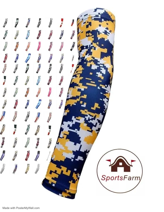 Sports Farm Digital Camo Arm Sleeve Youth Medium | Moisture Wicking Compression for Sports thumbnail 5