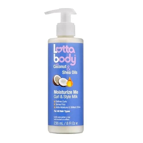 Lottabody Moisture Me Curl & Style Milk with Coconut & Shea Oils, 8 oz | Hydrates, Defines & Softens Curly Hair thumbnail 1