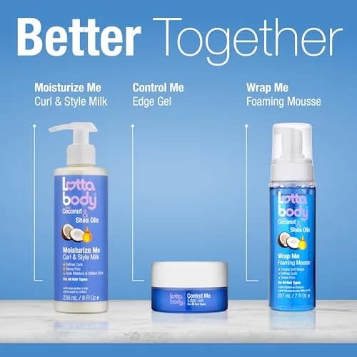 Lottabody Moisture Me Curl & Style Milk with Coconut & Shea Oils, 8 oz | Hydrates, Defines & Softens Curly Hair thumbnail 8