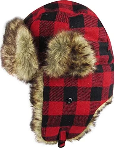 KBETHOS Trapper Hat One Size | Buffalo Plaid Aviator with Ear Flaps for Men & Women thumbnail 3