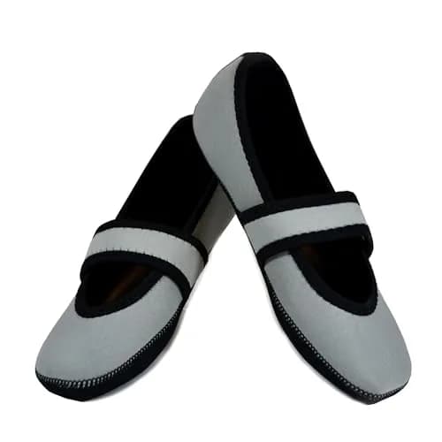 Nufoot Betsy Lou Women's Slippers Gray Medium | Foldable, Flexible Flats, Travel & Indoor Shoes thumbnail 1