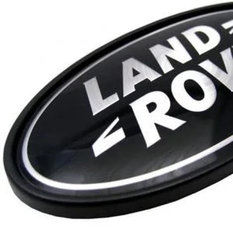 Land Rover Rear Body Oval Badge Black on Silver | Genuine Part DAH500330 thumbnail 2