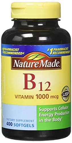 Nature Made Vitamin B12 1000 mcg. Softgels | Supports Cellular Energy & Nervous System Function thumbnail 1