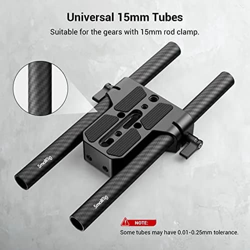 SMALLRIG 15mm Carbon Fiber Rod (Non-Thread), 20cm (8") Long, Pack of 2 | Lightweight & Rigid Camera Support thumbnail 5