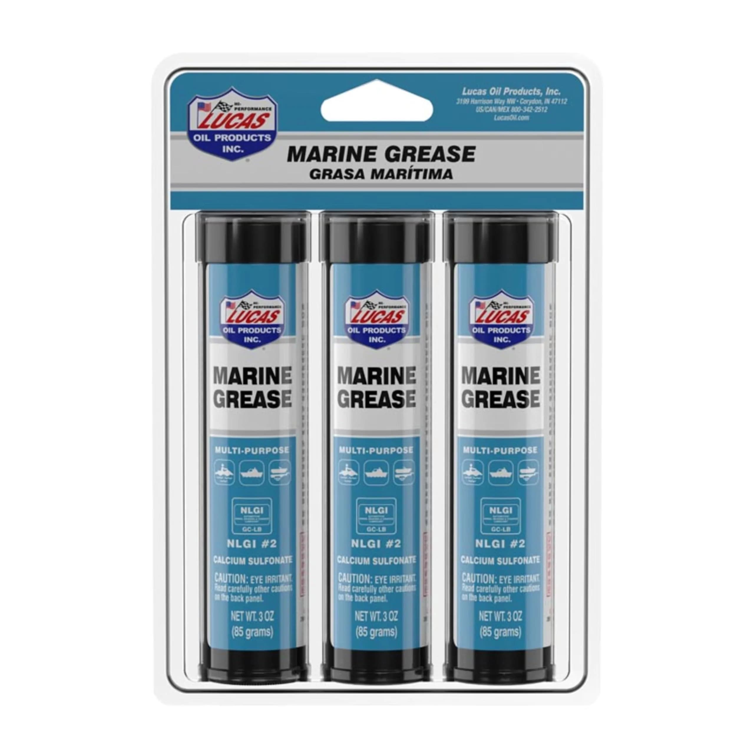 Lucas Oil Marine Grease 14 oz (140 fl oz total) | NLGI GC-LB Certified Lithium Complex for Bearings and Chassis — Multi / 3 Ounces