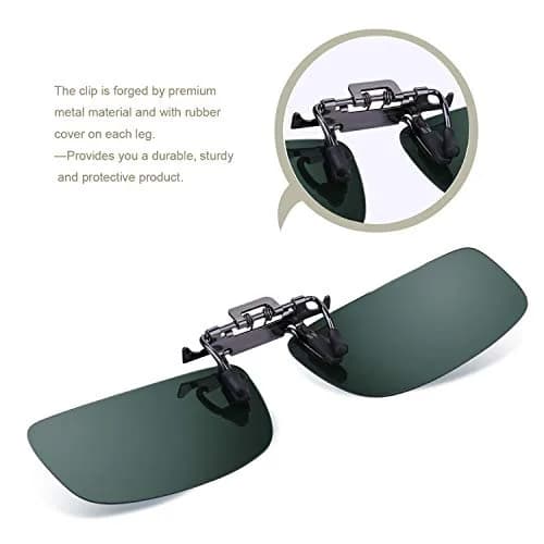 Besgoods Polarized Clip-On Flip Up Sunglasses 60mm (2.36in) | Reduce Glare for Driving & Sports thumbnail 2