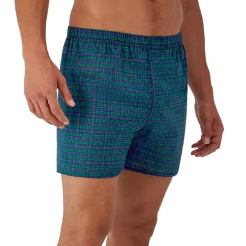 Hanes Men's Tagless Boxer With Exposed Waistband 5 Pack - Assorted Plaid, 156g (5.5oz) | Breathable Cotton Blend for Daily Comfort thumbnail 3