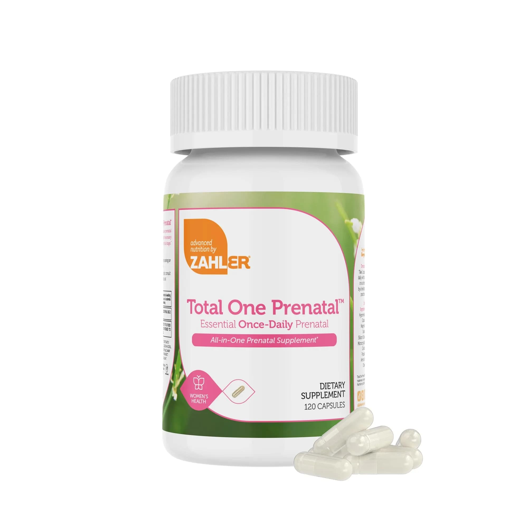 Zahler Total One Prenatal Vitamins 120 Count | Supports Mom & Baby Health — No Color