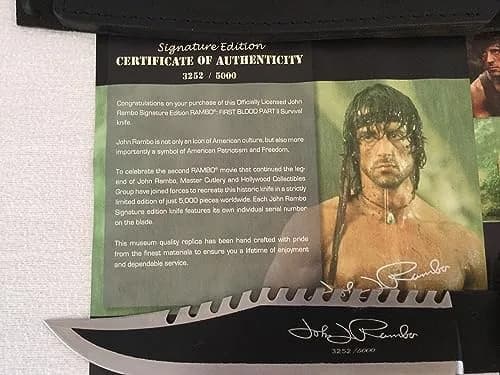Ramboa Knives Masterpiece Collection First Blood Part II Knife | 10" Stainless Steel Drop Point Blade thumbnail 4