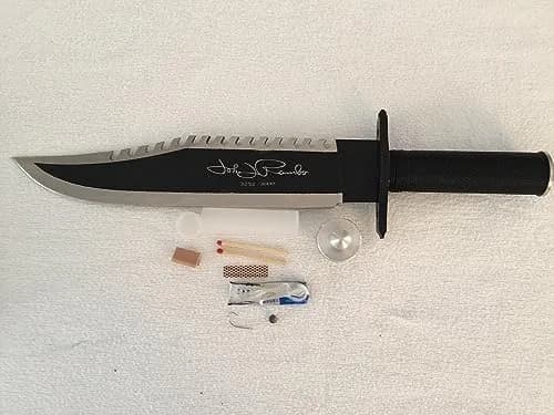 Ramboa Knives Masterpiece Collection First Blood Part II Knife | 10" Stainless Steel Drop Point Blade thumbnail 6