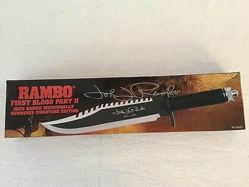 Ramboa Knives Masterpiece Collection First Blood Part II Knife | 10" Stainless Steel Drop Point Blade thumbnail 2