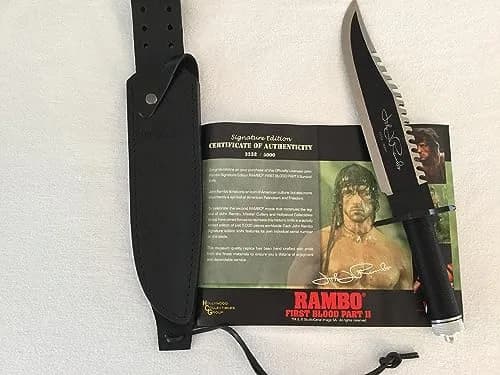 Ramboa Knives Masterpiece Collection First Blood Part II Knife | 10" Stainless Steel Drop Point Blade thumbnail 3