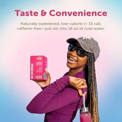 Eco Drink Nutrient Support Hydration Packets 6 Ounce | Caffeine-Free, Electrolytes & Vitamins for Daily Wellness thumbnail 6