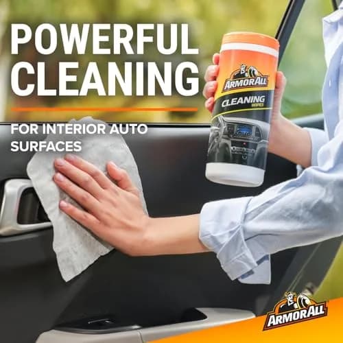 Armor All Interior Car Cleaning Wipes for Vinyl, Fabric, Carpet | Powerful Auto Surface Cleaner thumbnail 2