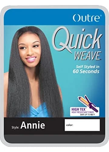 Outre ANNIE 4 (Medium Brown) - Synthetic Half Wig, 22 Inches, Yaki Straight | Natural Look & Easy Style thumbnail 2