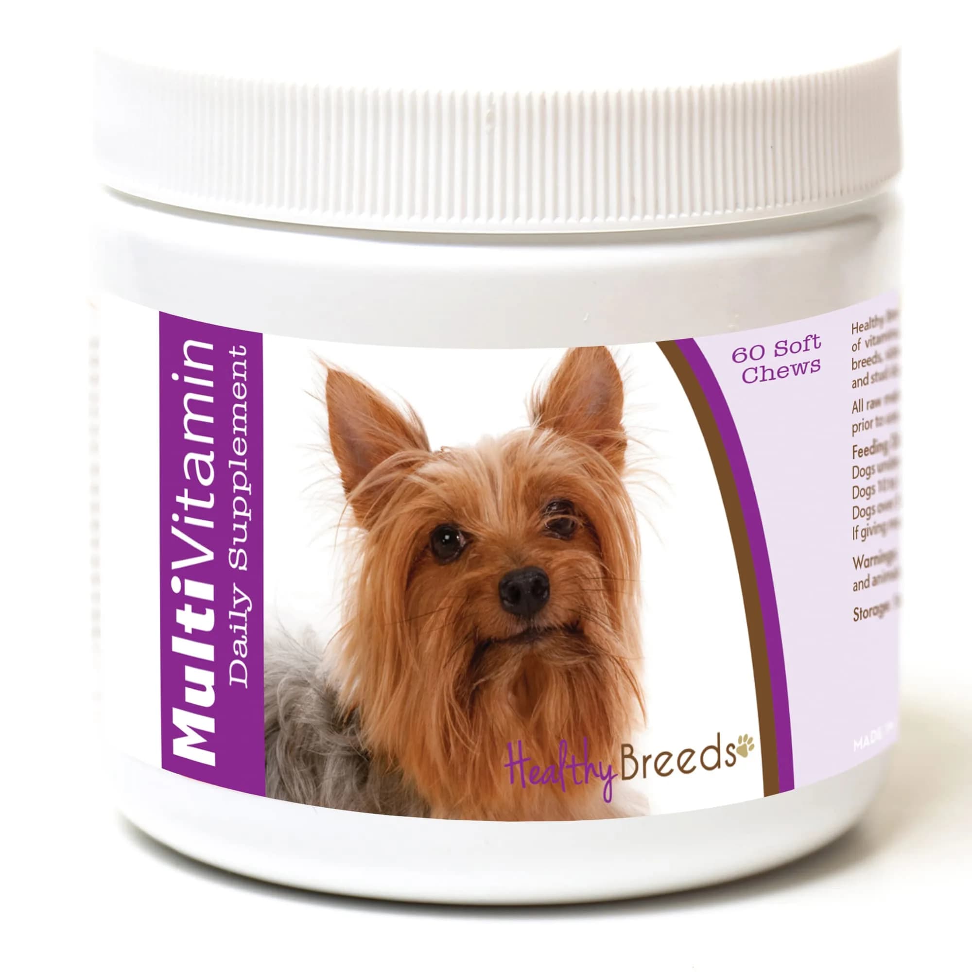 Healthy Breeds Silky Terrier Multi-Vitamin Soft Chews 60 Count | Vet Recommended Formula for All Breeds — Silky Terrier
