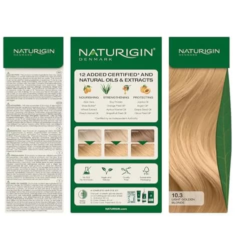 Naturigin Permanent Hair Color 10.3 Light Golden Blonde | Ammonia-Free, 100% Gray Coverage, Nourishing Formula (70-120 chars) thumbnail 9