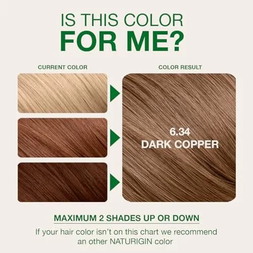 Naturigin Ammonia Free Permanent Hair Color 3.88 Fl Oz | Long-Lasting Copper Shade, Nourishing & Vegan (70-120 chars) thumbnail 7
