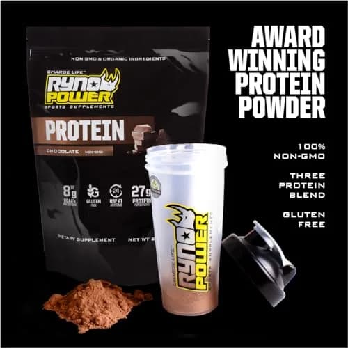 Ryno Power All Natural Whey Protein 2lb | 27g Protein & No Fillers, Gluten-Free, Non GMO thumbnail 3