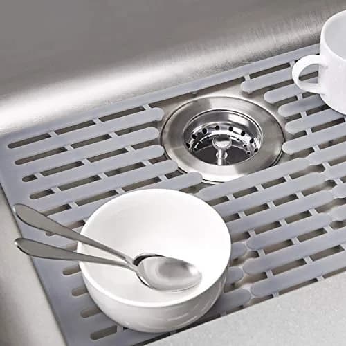 OXO Good Grips Silicone Sink Mat - Small, 32.5 cm (12.75") x 28.6 cm (11.25") | Protects Sinks & Dishes thumbnail 4