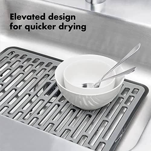 OXO Good Grips Silicone Sink Mat - Large 41.3cm (16.25") X 32.4cm (12.75") | Protects Sink & Dishes, Heat-Safe thumbnail 4