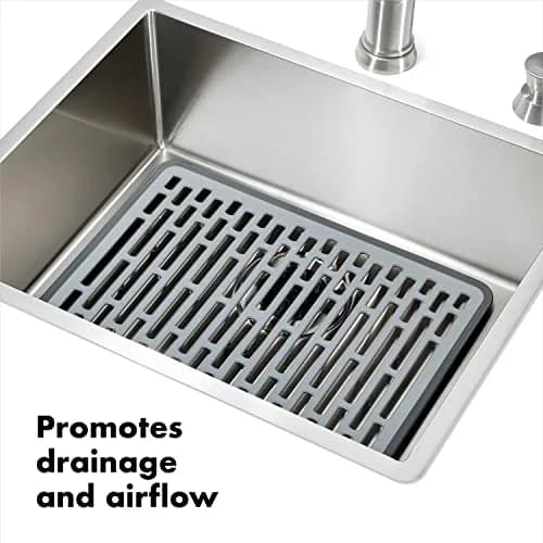 OXO Good Grips Silicone Sink Mat - Large 41.3cm (16.25") X 32.4cm (12.75") | Protects Sink & Dishes, Heat-Safe thumbnail 5