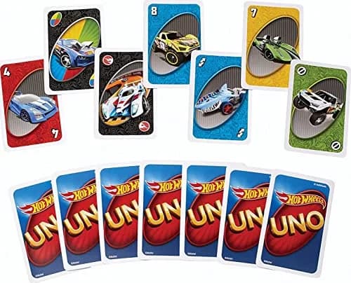 Hot Wheels UNO Matching Card Game 112 Cards | Kids & Adults Game Night Fun thumbnail 4