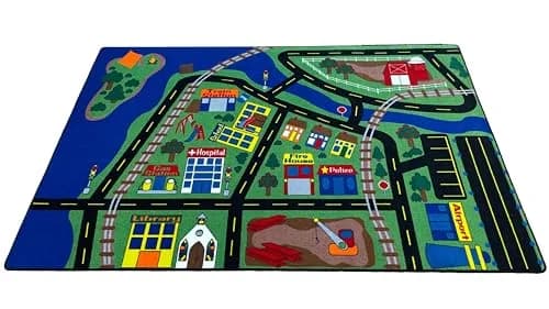 KIDCARPET.COM Total Transportation Play Mat Rug, 6' x 8'6" Rectangle | Child-Safe, Commercial-Grade Play Rug thumbnail 1