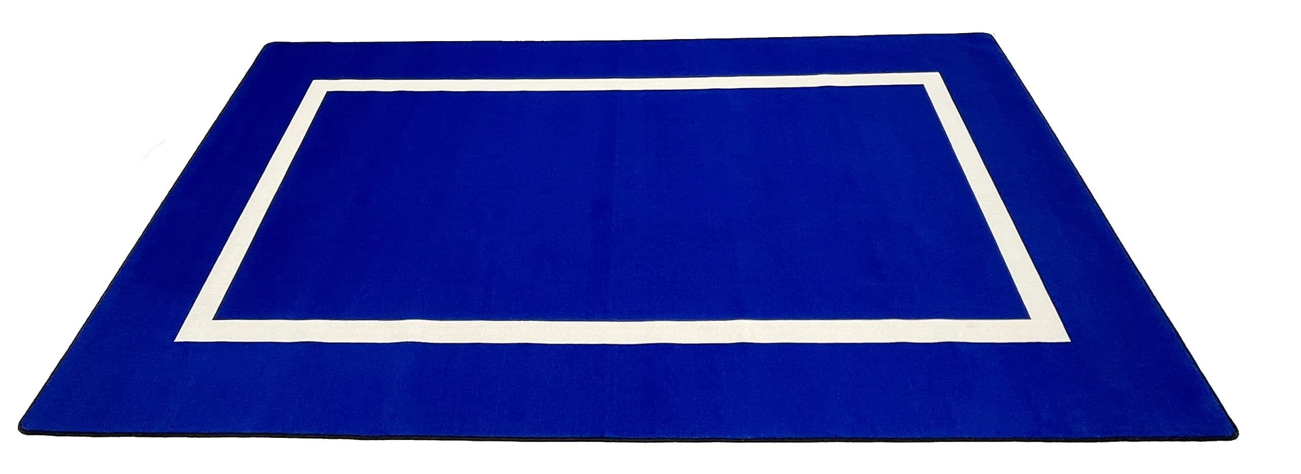 KIDCARPET.COM Montessori Classroom Rug 7'6" x 12' Blue/Crème | Educational Commercial-Grade Rug — Blue/Crème