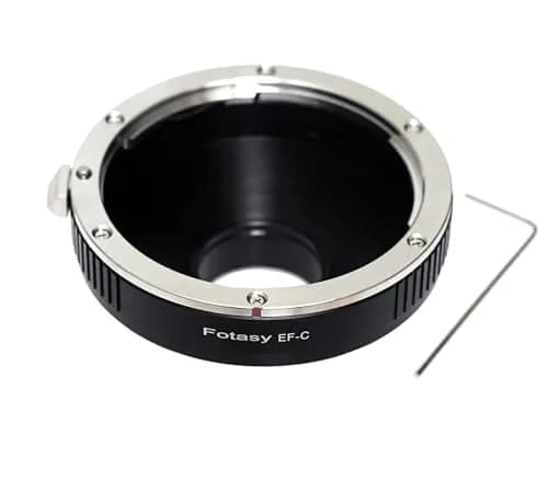 Fotasy EF to C Mount Lens Adapter | Manual Focus for DSLR, CCTV, Microscope Cameras thumbnail 1