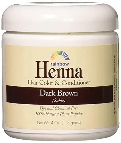 Rainbow Research Henna Hair Color and Conditioner Persian Dark Brown Sable - 4 oz | Natural Grey Coverage & Shine thumbnail 1