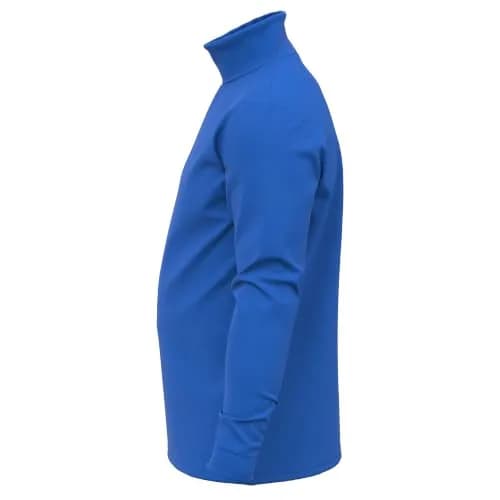 Maks Men's 100% Cotton Turtleneck Pullover Sweater Interlock Knit Warm Blue | Regular Fit, Soft & Breathable thumbnail 2