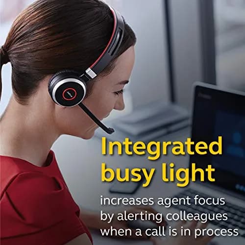 Jabra Evolve 65 UC Wireless Headset, Stereo – Industry-Leading Wireless Performance, Passive Noise Cancellation, All Day Battery thumbnail 2