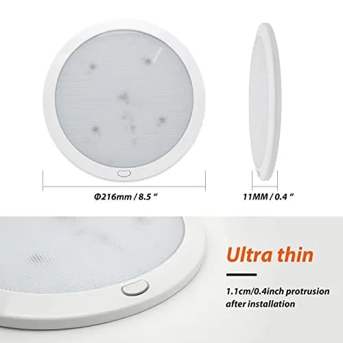 Dream lighting 12V Ceiling Light for RV & Boat | Dimmable LED Round Fixture 8.5 inch with Memory Function thumbnail 3