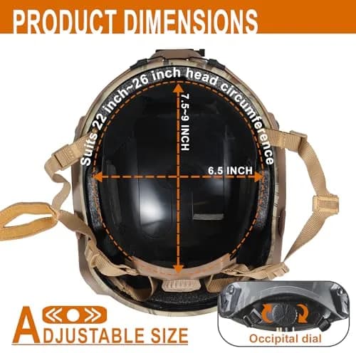 Lancer Tactical Medium - Large Industrial ABS Plastic Maritime Helmet | Adjustable Tactical Airsoft Headgear thumbnail 6
