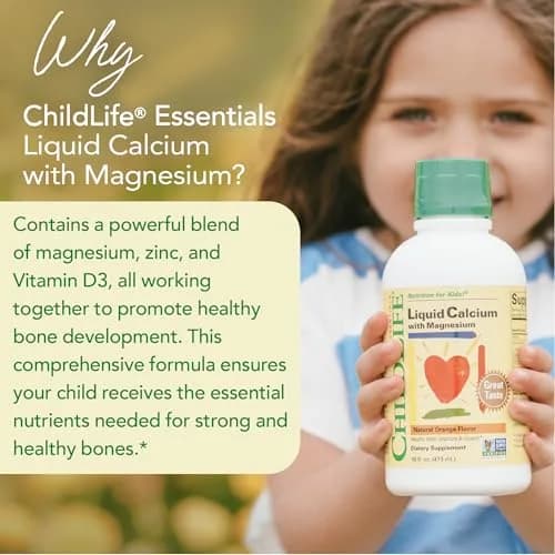 ChildLife Essentials Liquid Calcium Supplement for Kids 16 fl Oz | Supports Bone & Teeth Growth thumbnail 3